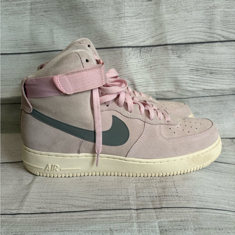 Arctic Pink High-Top Nike Air Force 1 Sneakers in Size 12